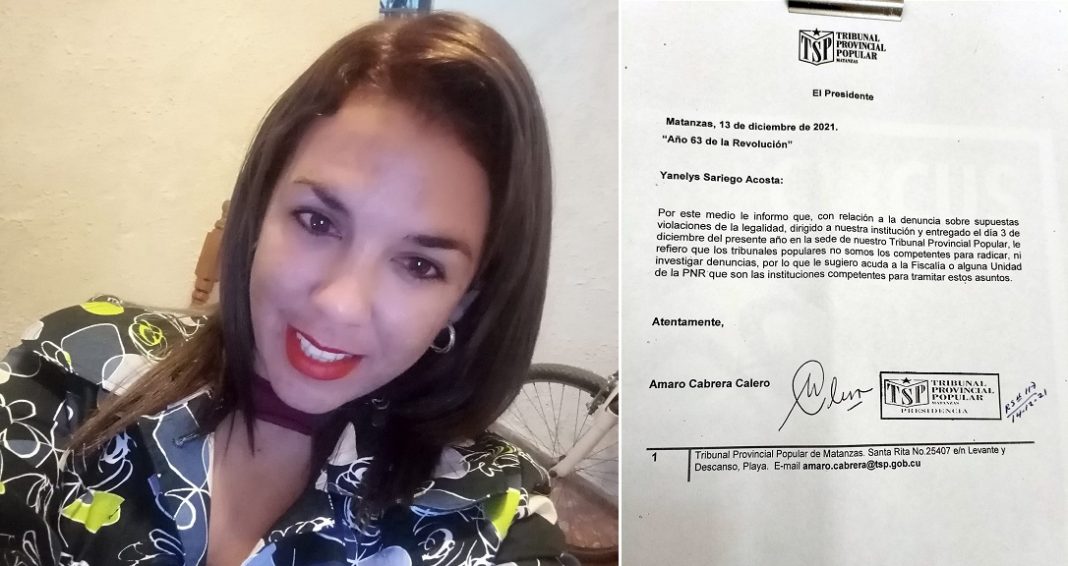 Cubana Yanlys Sariego se enfrenta la Seguridad del Estado