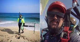 El cubano Pablo Mantilla, que cruzó el Estrecho de Florida a bordo de una tabla de kitesurf
