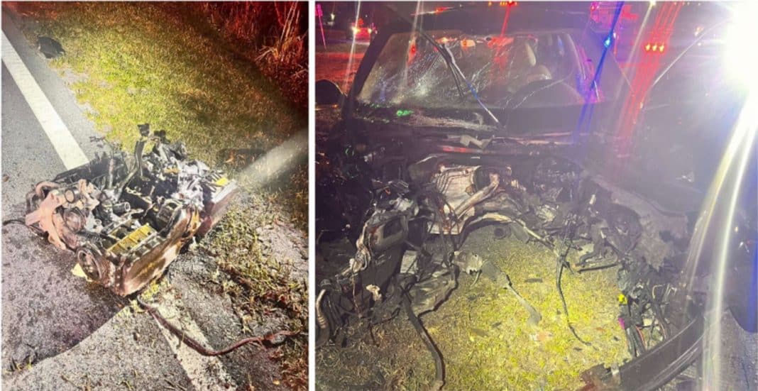 Accidente violento en la Florida. Cuatro pasajeros resultaron heridos