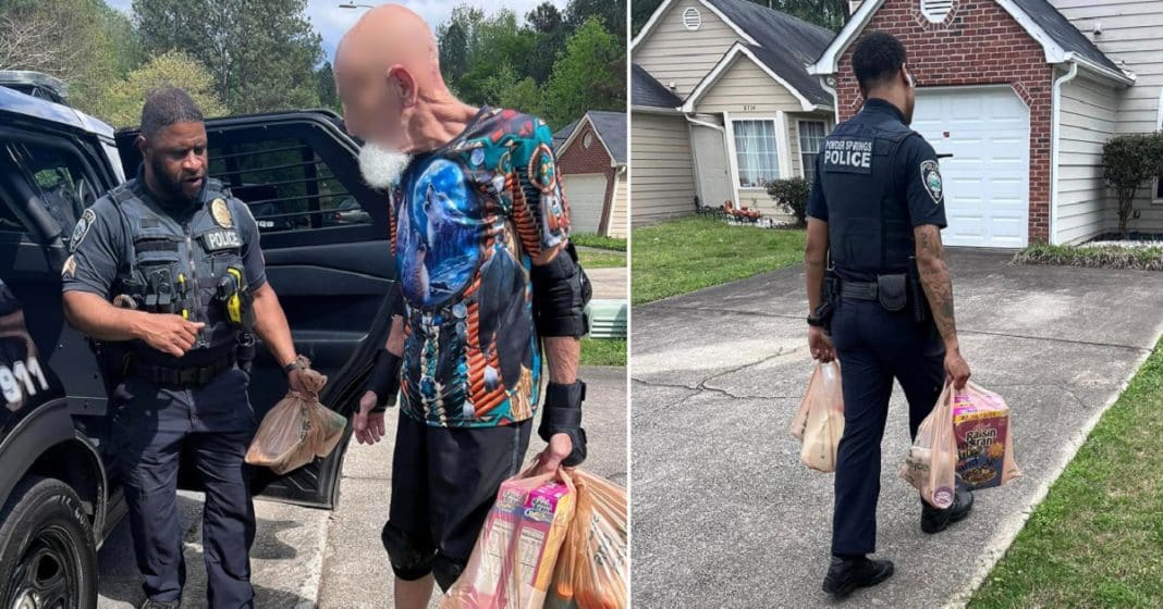 Departamento de Policía de Powder Springs, ayuda a hombre en situación vulnerable