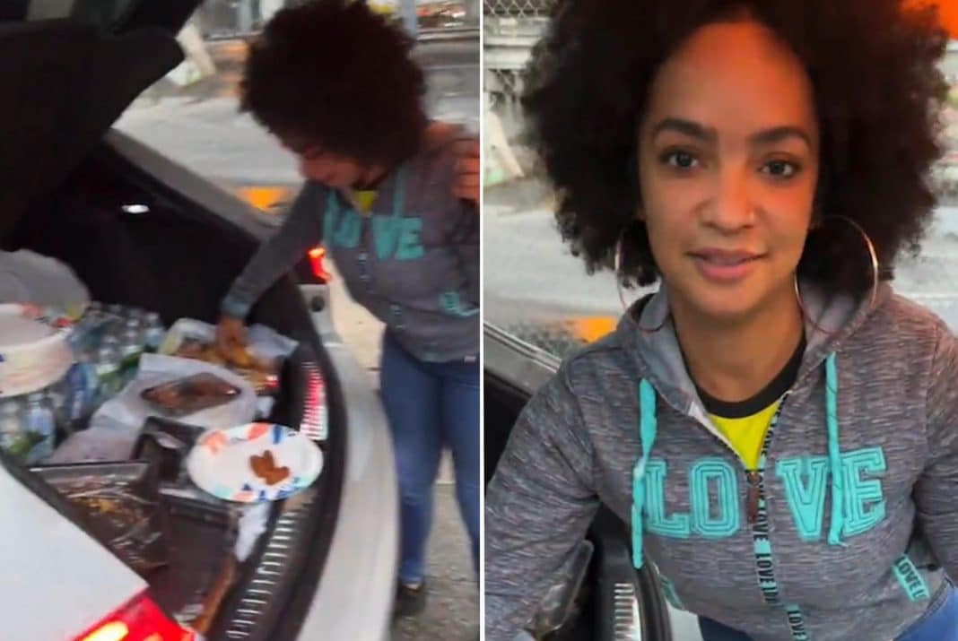 Seidy La Niña entrega comida a personas sin hogar: “Es más importante dar que recibir”