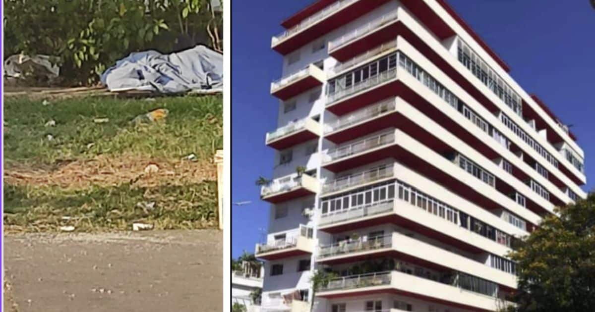 Una persona cae desde lo alto del edificio Naroca, en el Vedado ...