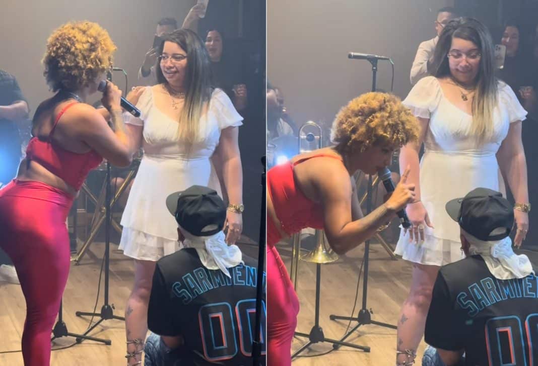 Fan de Seidy La Niña le pide matrimonio a su novia en pleno concierto