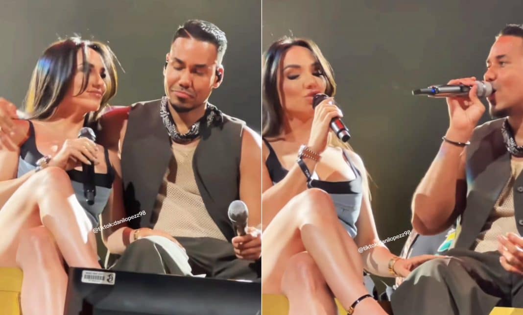 Una cubana le saca los colores a Romeo Santos en pleno concierto de Aventura