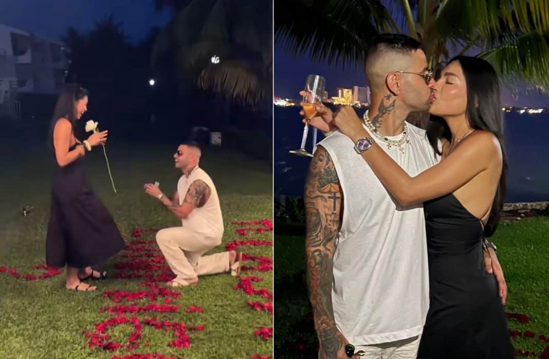 Alex Duvall le pide matrimonio a su novia Blanca