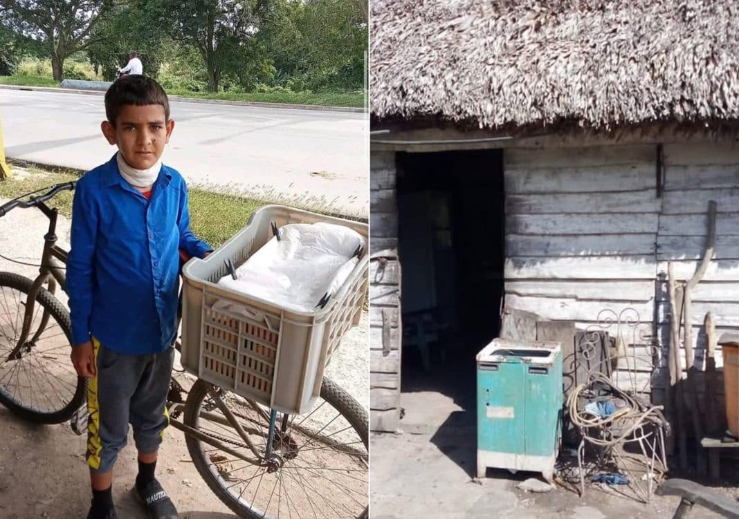 Cubanos se unen para ayudar a niño con traqueotomía que vende pizzas en la calle para sobrevivir