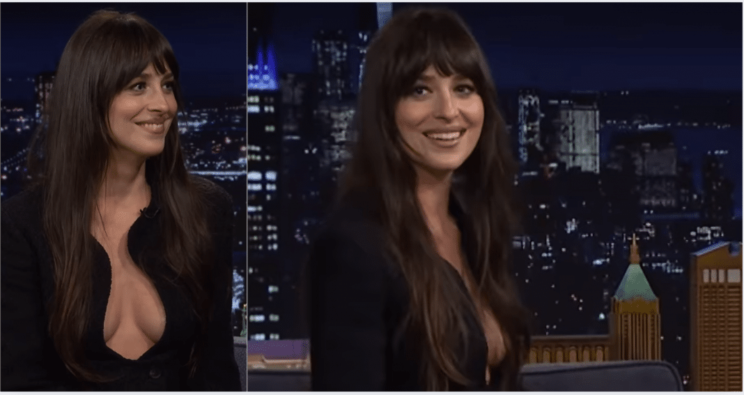 Dakota Johnson tiene un percance con su vestido, pero lo resolvió magistralmente