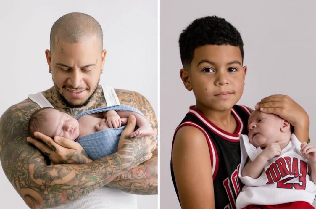 El Chulo muestra por primera vez a sus hijos Jadiel y Justin juntos