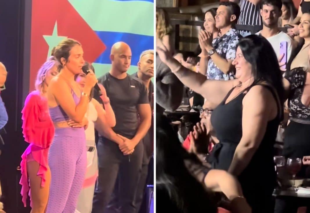 Aly Sánchez conmovida por cubana que fue a verla tras cruzar frontera