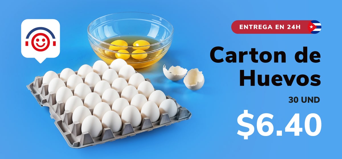 ¡Huevos para Cuba! 30 unidades ¡Entrega hasta en el mismo día!