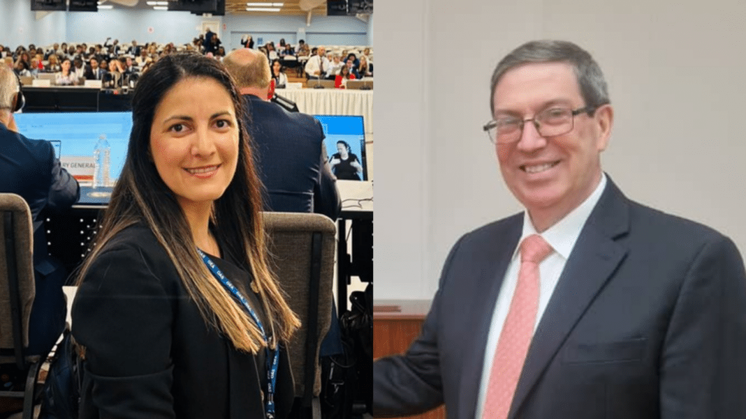 Rosa María Payá y Bruno Rodríguez Parrilla