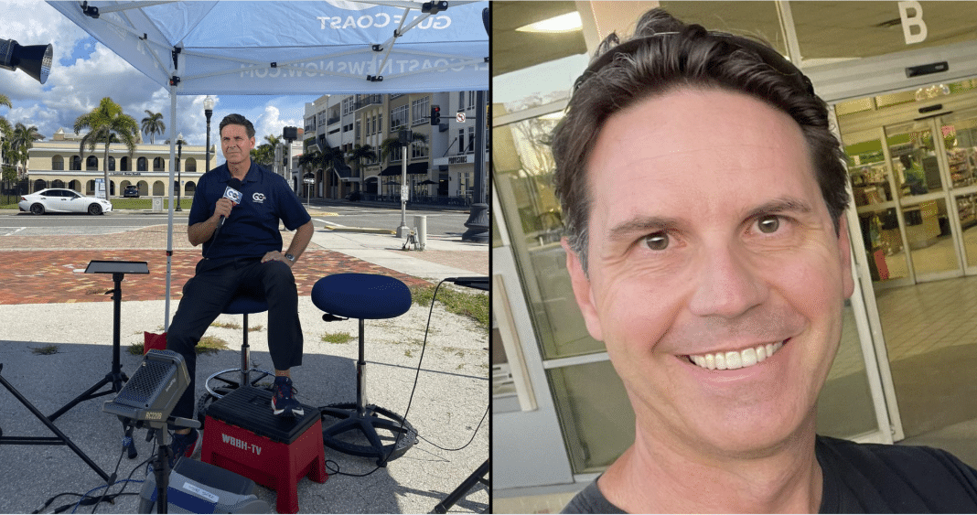 Peter Busch, un reportero de la Florida, se convierte en héroe y le salva la vida a una mujer.