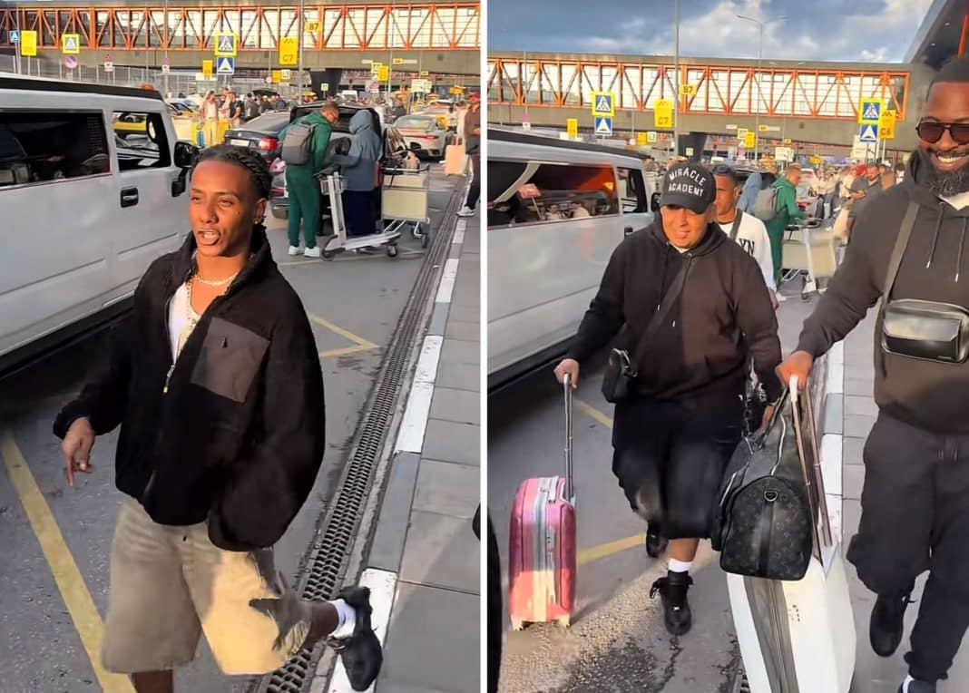 Velito el Bufón (“Todo se supera”) aterriza en Moscú y lo reciben con una limusina: “Vivimos la movie de verdad”