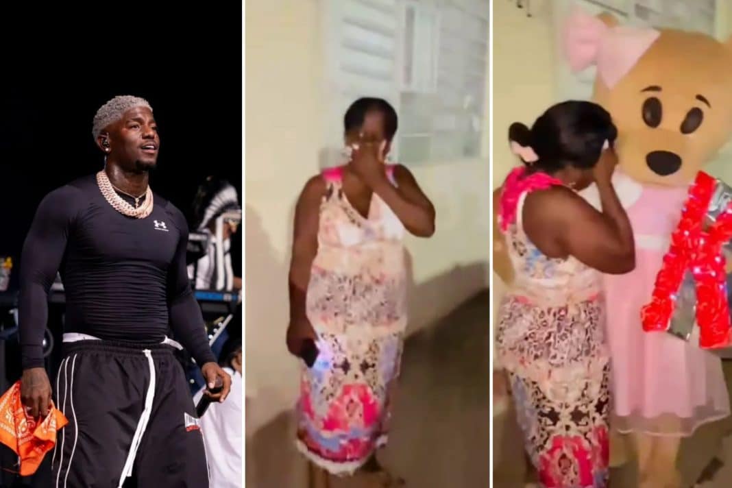 Madre de L’Kimii rompe en llanto al ver el regalo que le mandó su hijo desde Miami