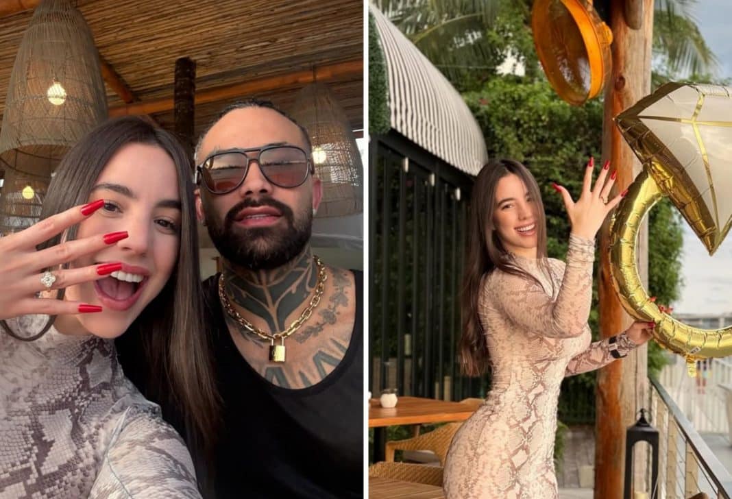 Influencer cubana Gloria Stephany celebra su amor con el cantante Ángel