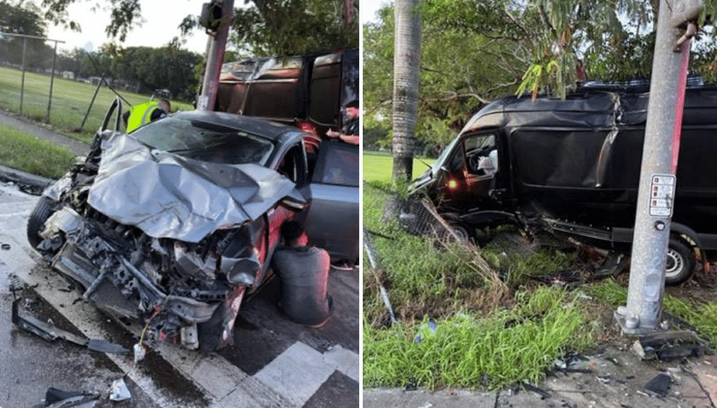 Imágenes de accidente donde un hispano agredió a un oficial de la ley