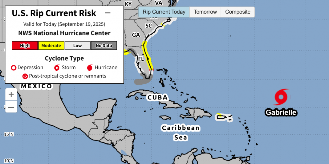 Gabrielle la tormenta tropical que se acerca, pero se alejará de Estados Unidos.