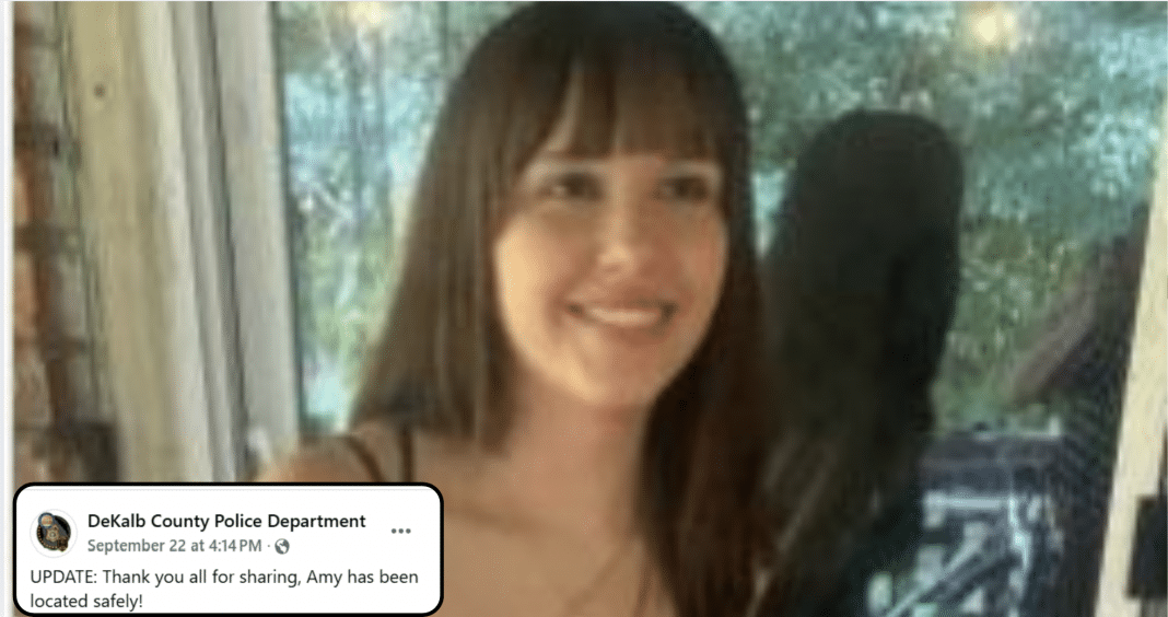 Amy Reidling ha sido encontrada saana y salva