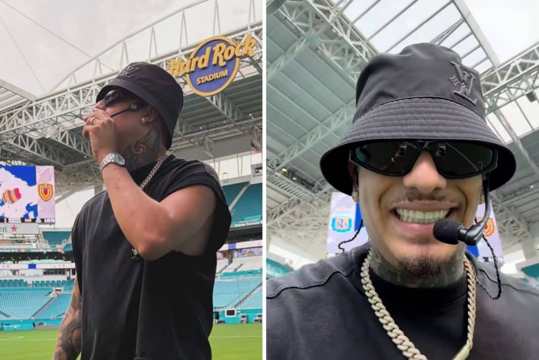 Bebeshito desde el estadio de los Miami Dolphins: “Hace 4 años no tenía ni para coger la guagua”