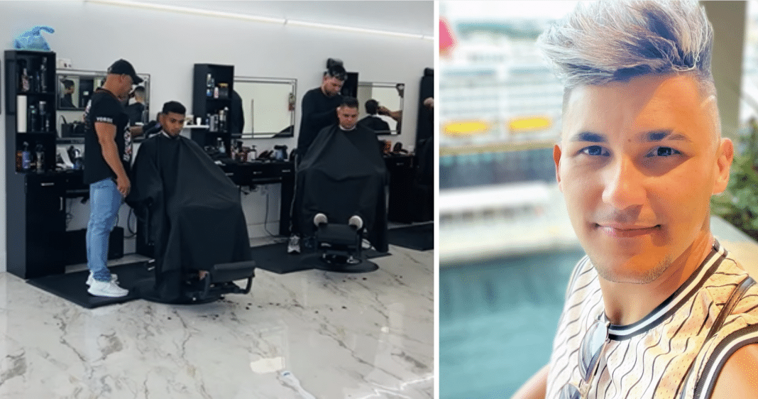 Jariel Esquivel volvió a abrir su barbería en Hialeah