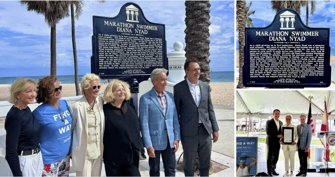 Un marcador histórico ha sido colocado en Fort Lauderdale en honor a Diana Nyad