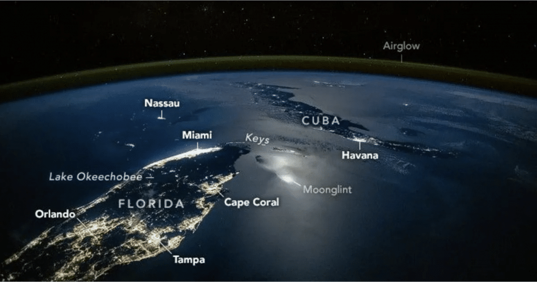 Cuba vista desde el espacio en una foto tomada por la NASA el 19 de marzo de 2025