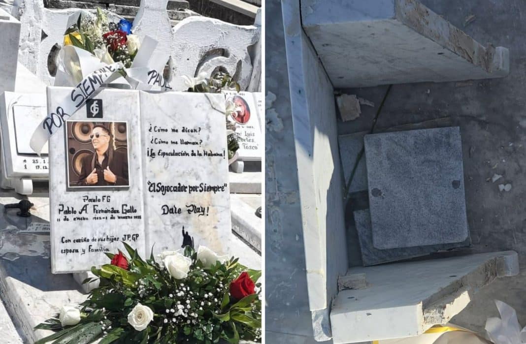 Vandalizan tumba de Paulito FG en La Habana