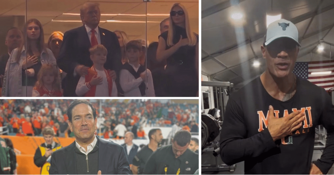 Trump, Marco Rubio y Dwayne 