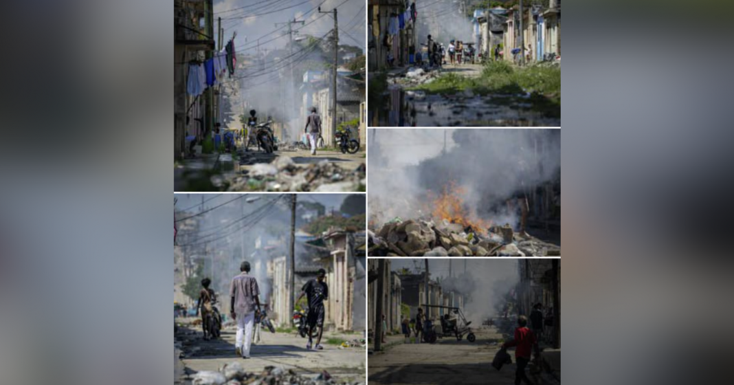 Cuba está llena de basura. Como no pueden recogerla, la queman en plena calle.