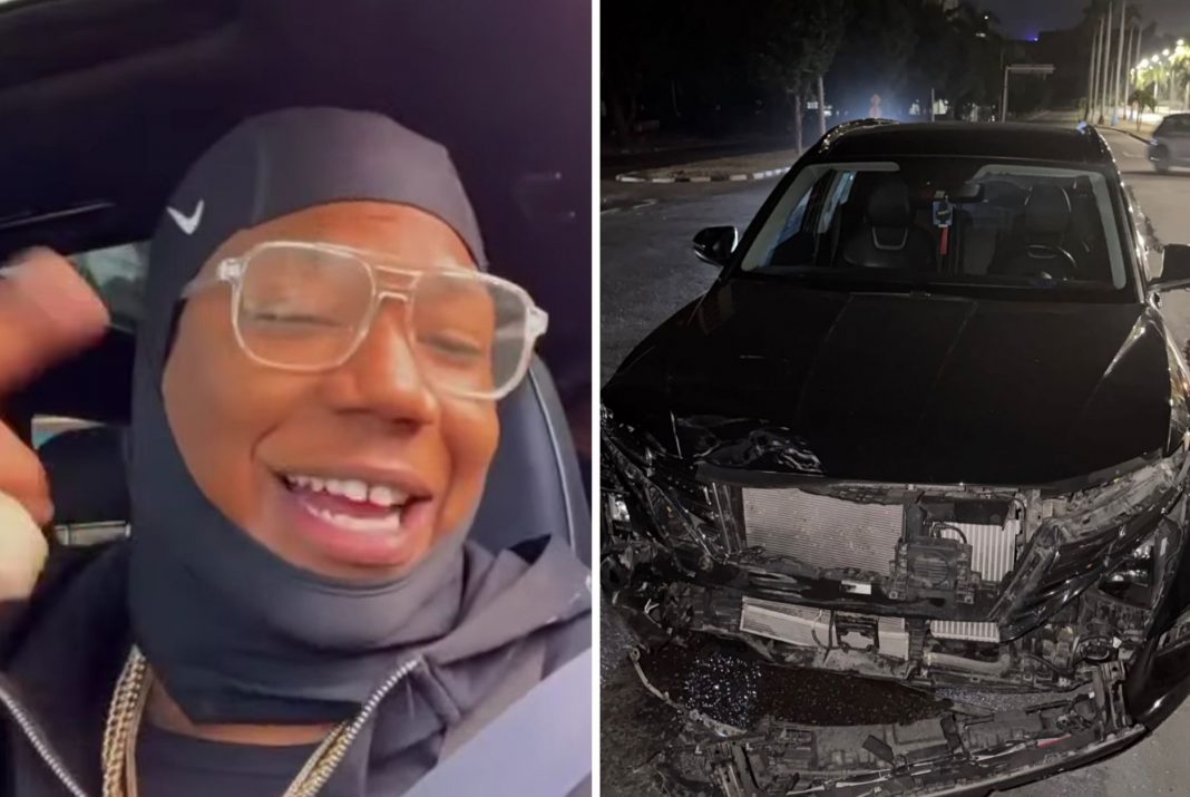 Automóvil de Ja Rulay queda destrozado tras accidente en la avenida Boyeros