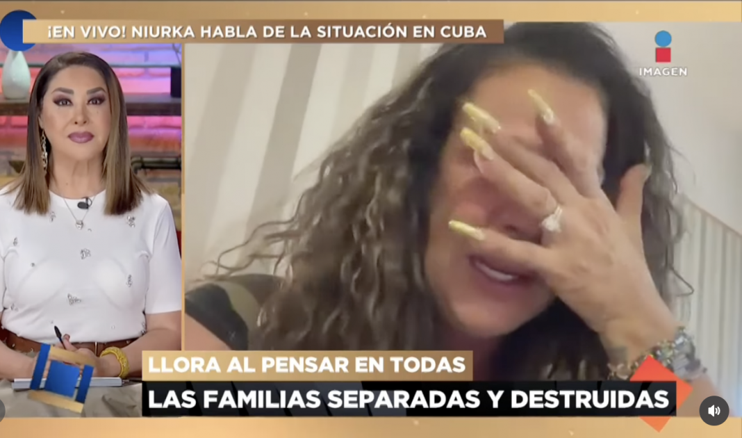 Niurka Marcos llora al hablar de Cuba y asegura que muchos piden la intervención de Trump