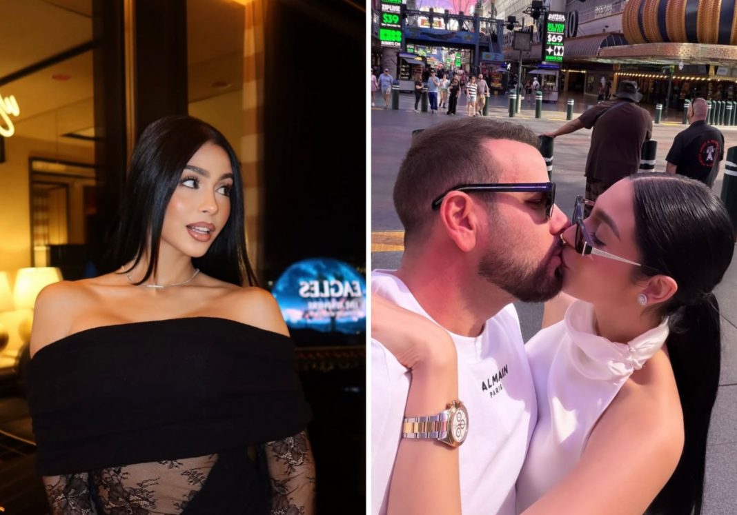 Daniela Reyes y Rafa Rodríguez oficializan su relación con un beso en Las Vegas