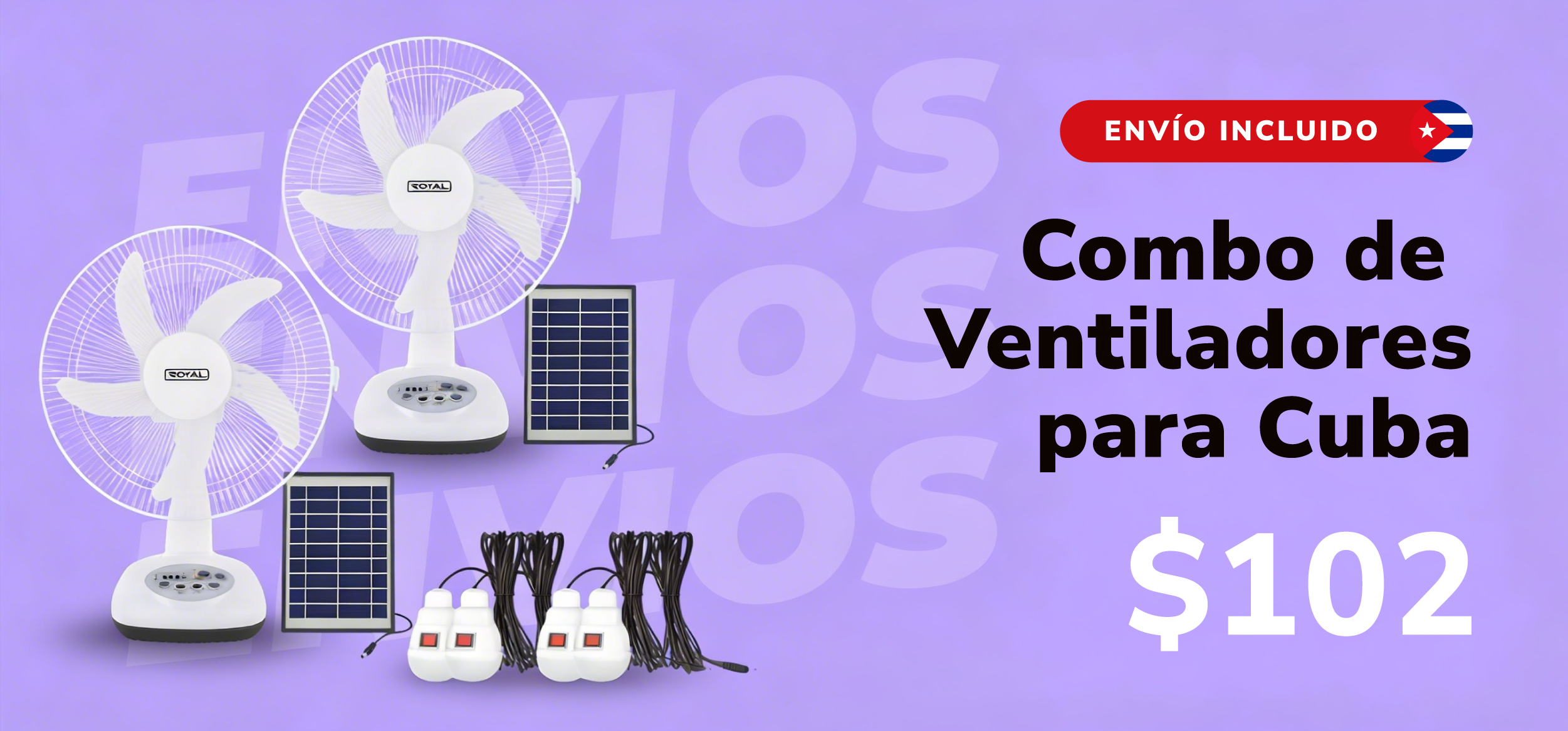 Ventiladores Recargables para Cuba