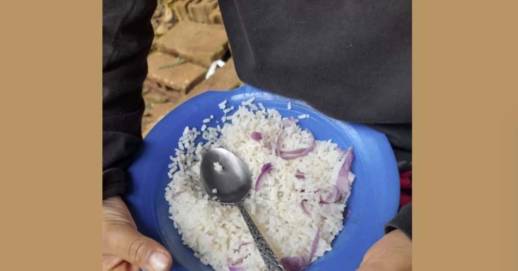 Cubana muestra una foto de lo que le da de comer a sus hijos: arroz con cebolla