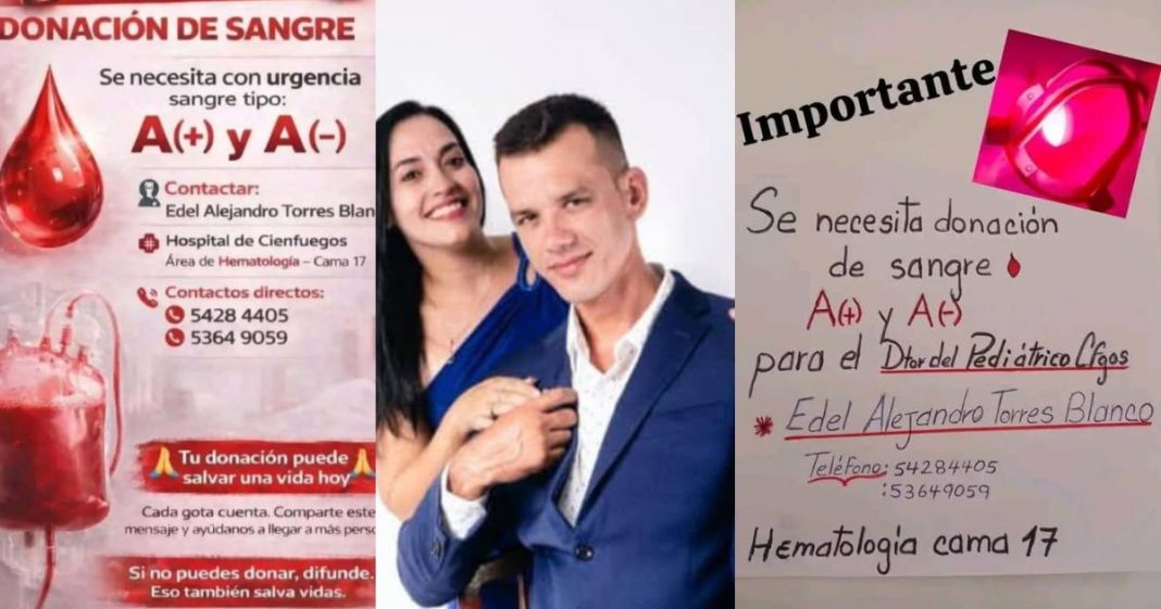 Doctor Edel Alejandro Torres Blanco, pediatra de Cienfuegos hospitalizado por aplasia medular, cuya comunidad se movilizó en redes sociales para donar sangre y salvar su vida.