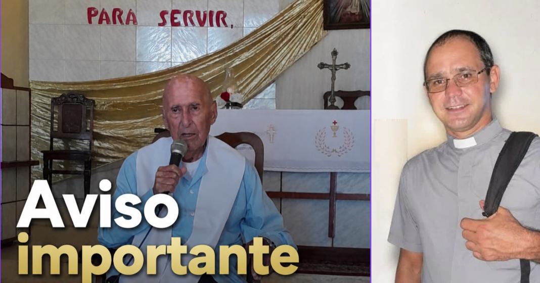 Padre Lolo y Padre Vega sacerdotes de la Diócesis de Cienfuegos Cuba hospitalizados en el Hospital Provincial tras accidentes