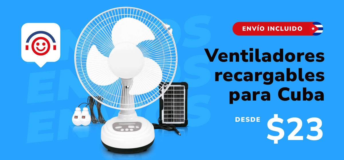 ¡Ventiladores recargables para Cuba!