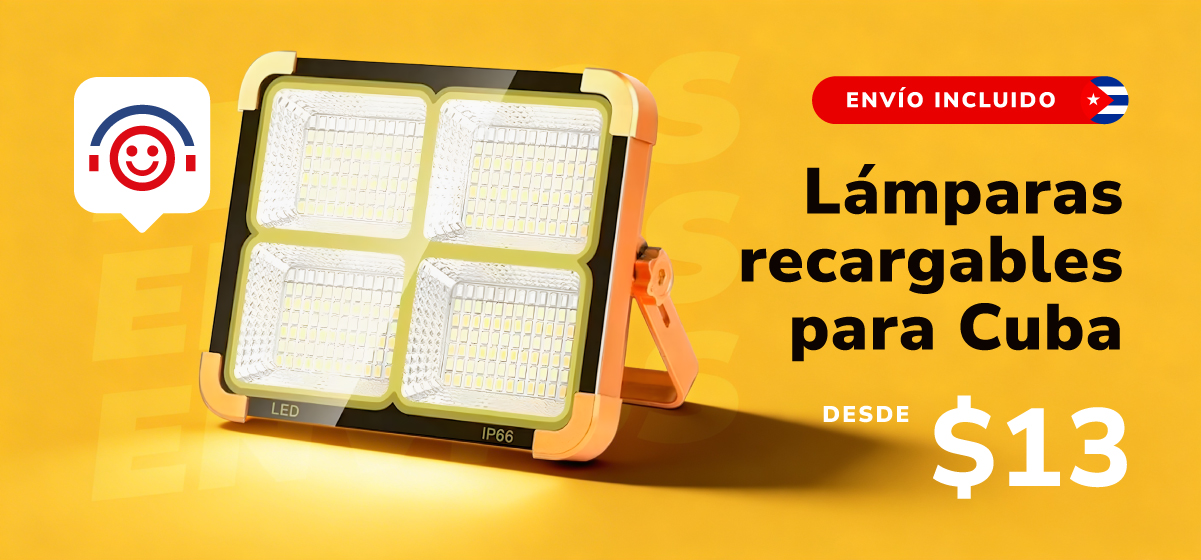 ¡Lamparas recargables para Cuba!
