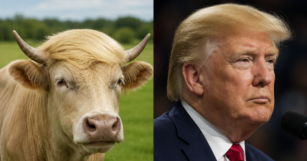 Búfalo albino con enorme parecido a Donald Trump se salva de ser sacrificado