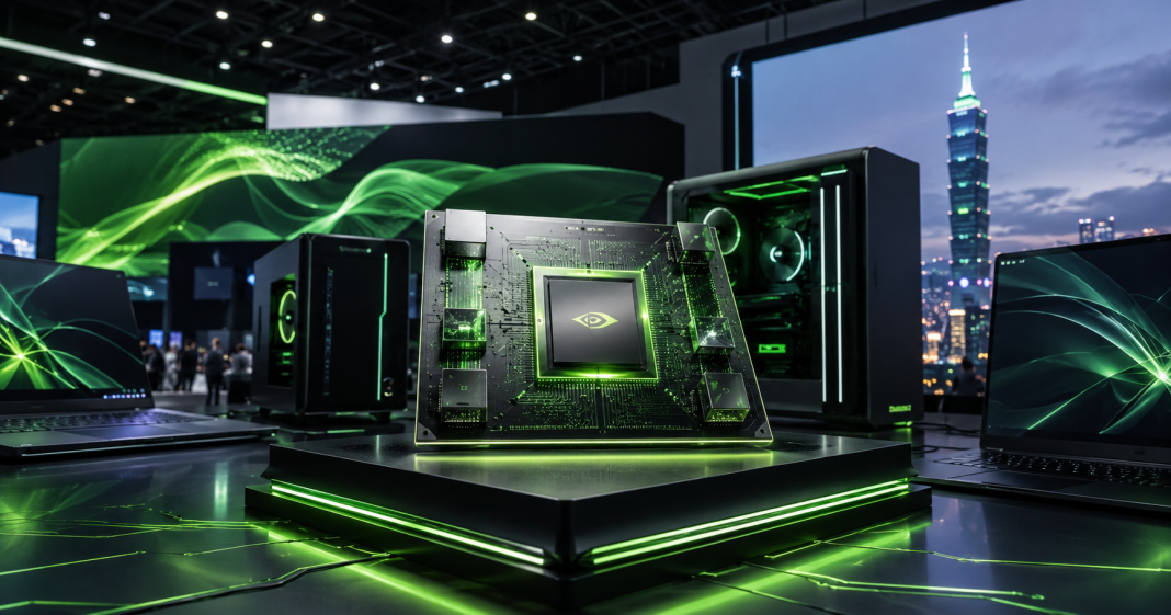 Jensen Huang, CEO de Nvidia, presentó el chip RTX Spark durante el Computex 2026 en Taiwán