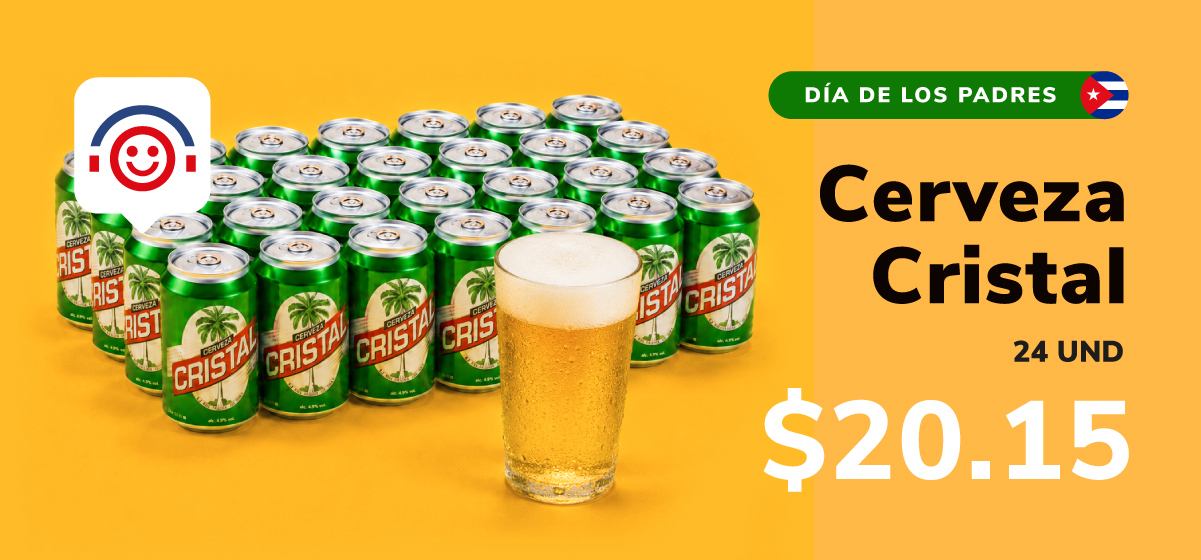 Cerveza Cristal para Cuba - Día de los Padres