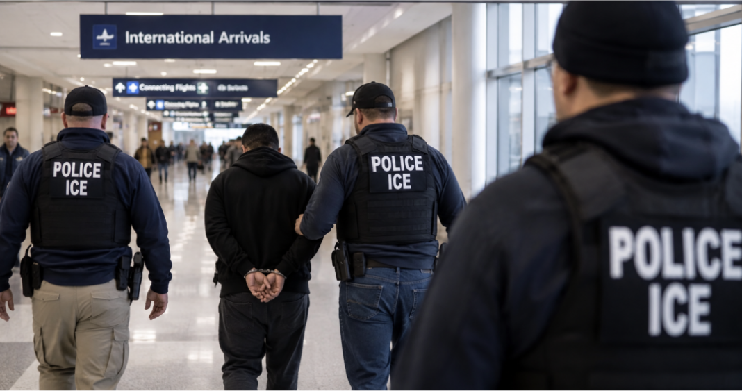 El Servicio de Inmigración y Control de Aduanas (ICE) está realizando entre 20 y 40 arrestos diarios en aeropuertos de Estados Unidos.