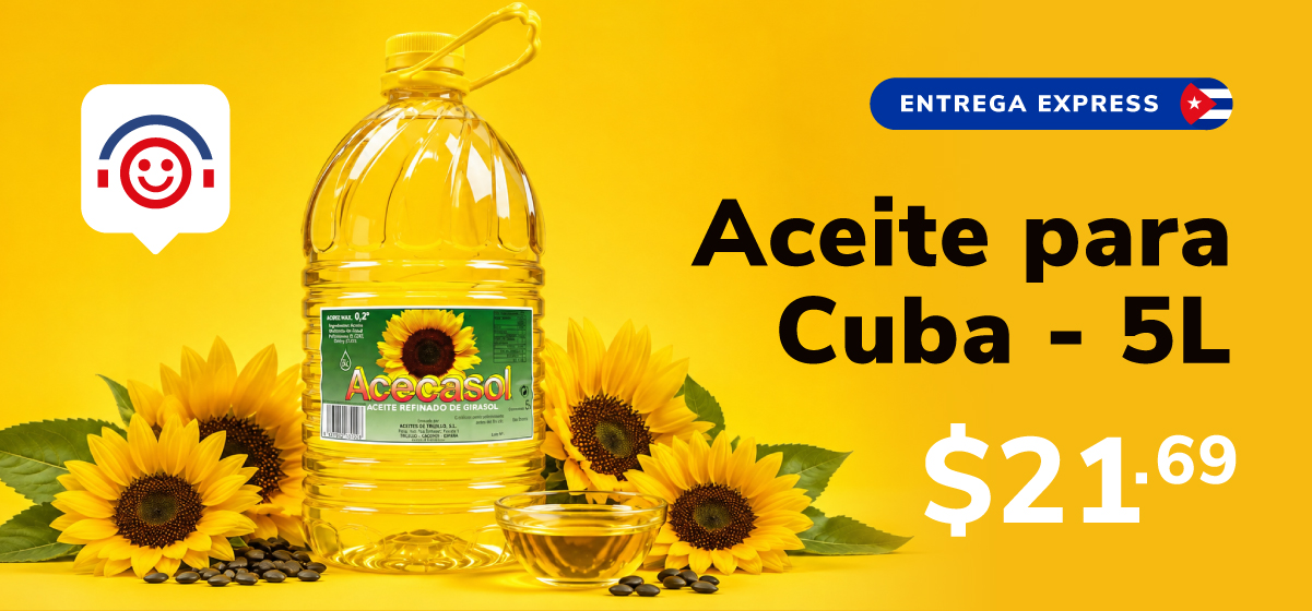 Aceite de Girasol para Cuba - 5 LITROS