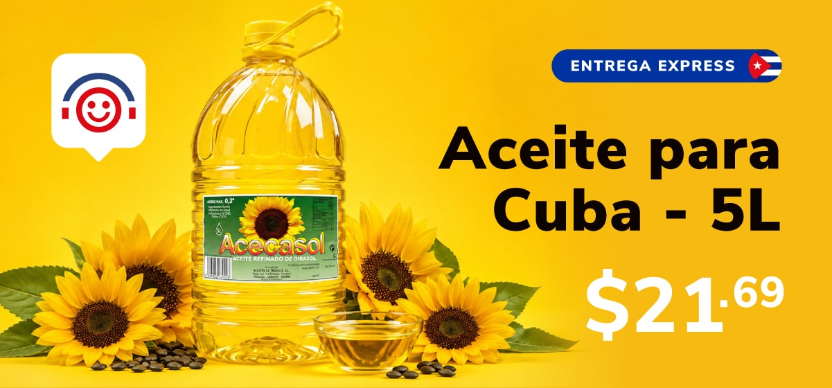 Aceite de Girasol para Cuba - 5 LITROS
