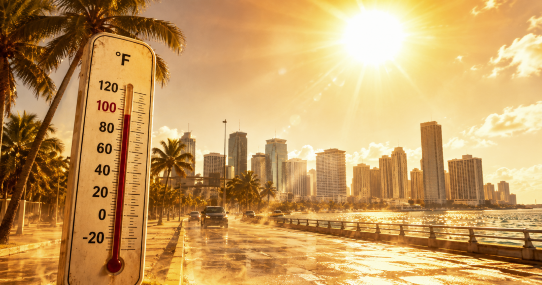 Las temperaturas en Miami muestran una ola de calor récord