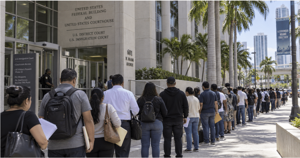 Inmigrantes enfrentan riesgo de deportación al presentarse en Corte en Miami
