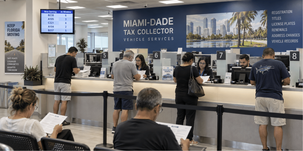 Registrar un vehículo en Florida exige desde este jueves 1 de octubre una prueba de domicilio y una identificación concreta: una licencia o tarjeta REAL ID, un pasaporte de Estados Unidos o un pasaporte extranjero acompañado del formulario I-94 vigente