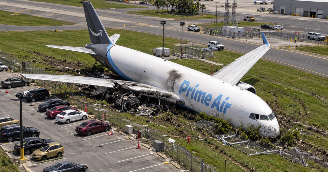 Avion de Amazon Prime accidente en Miami