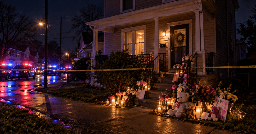 Memorial en Erie, Pensilvania, en recuerdo de las ocho personas asesinadas por Matthew Stone Sr. el 9 de octubre de 2026.
